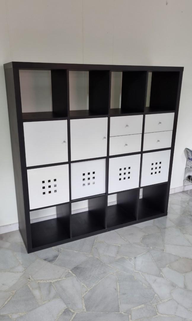 Black kallax with sales white inserts