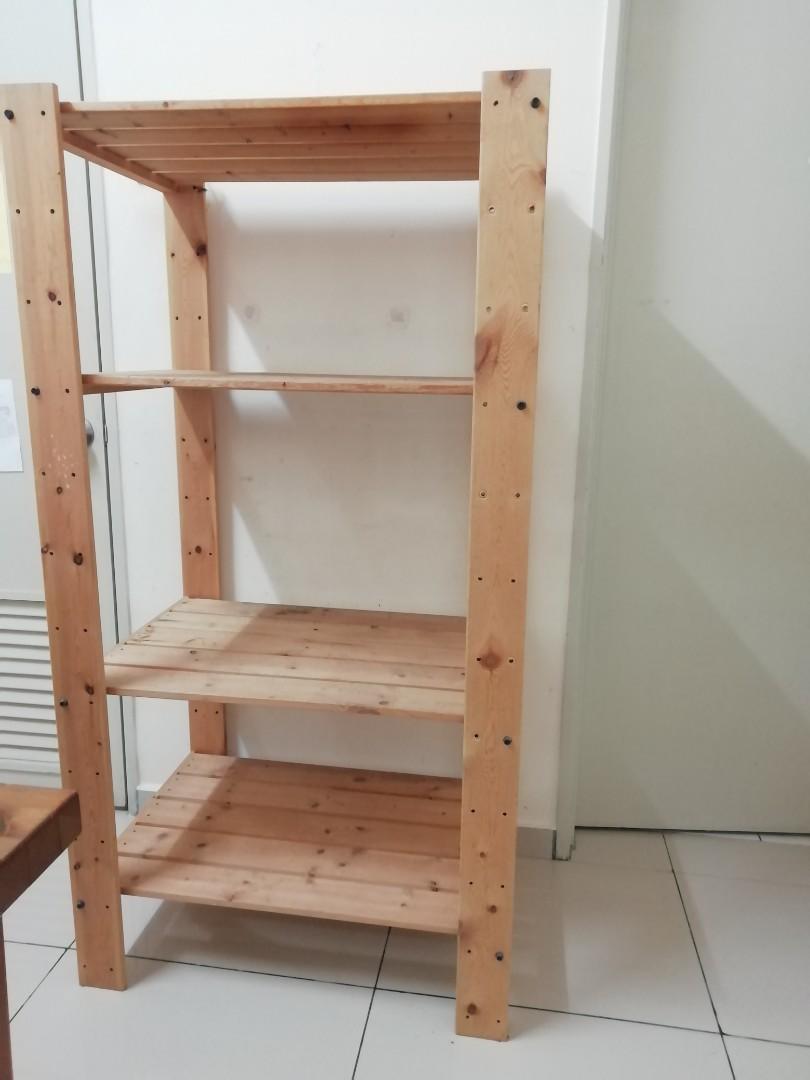 IKEA Solid Wood Storage rack (Old wood solid than selling at IKEA store