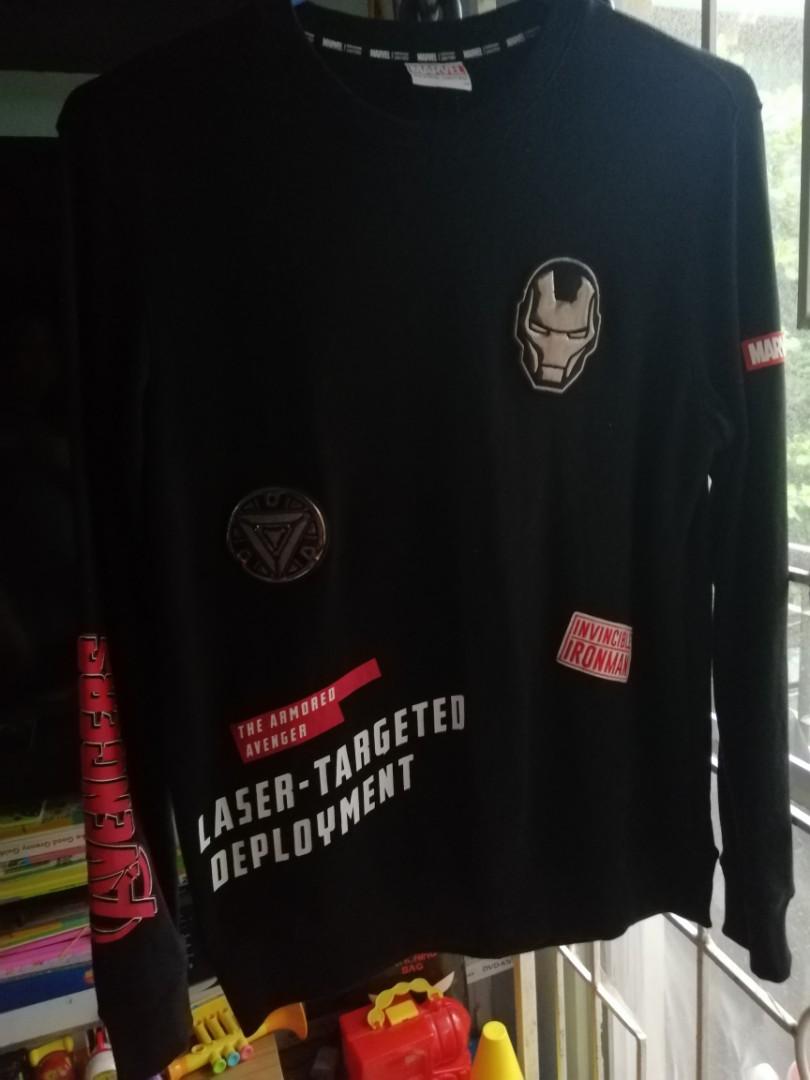 Ironman Marvel Design United sweatshirt sweater (Category: Coats, Jackets and Outerwear) located in Paranaque City. Submitted by zac.sei (Listing ID 1121863064, Image 1). Description: Ironman Marvel Design United sweatshirt sweater used but excellent to new condition black 22x28in L-XL no issues.