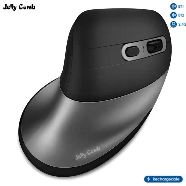 Jelly Comb MV056 2.4Ghz Wireless BT4.0 Ergonomic Vertical Mouse