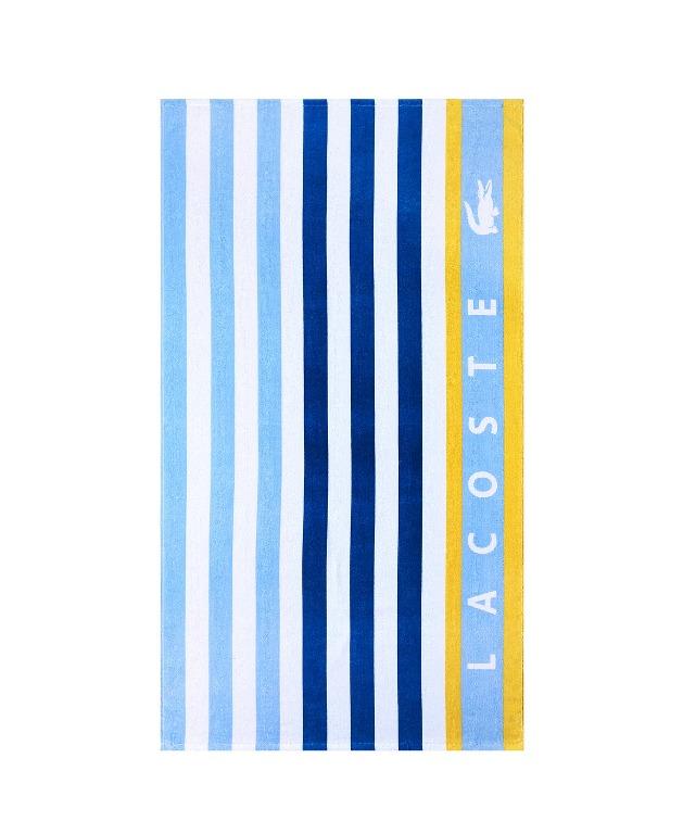 For Sale Lacoste Boardwalk Cotton Stripe Beach Towel Furniture Home Living Bedding Towels On Carousell