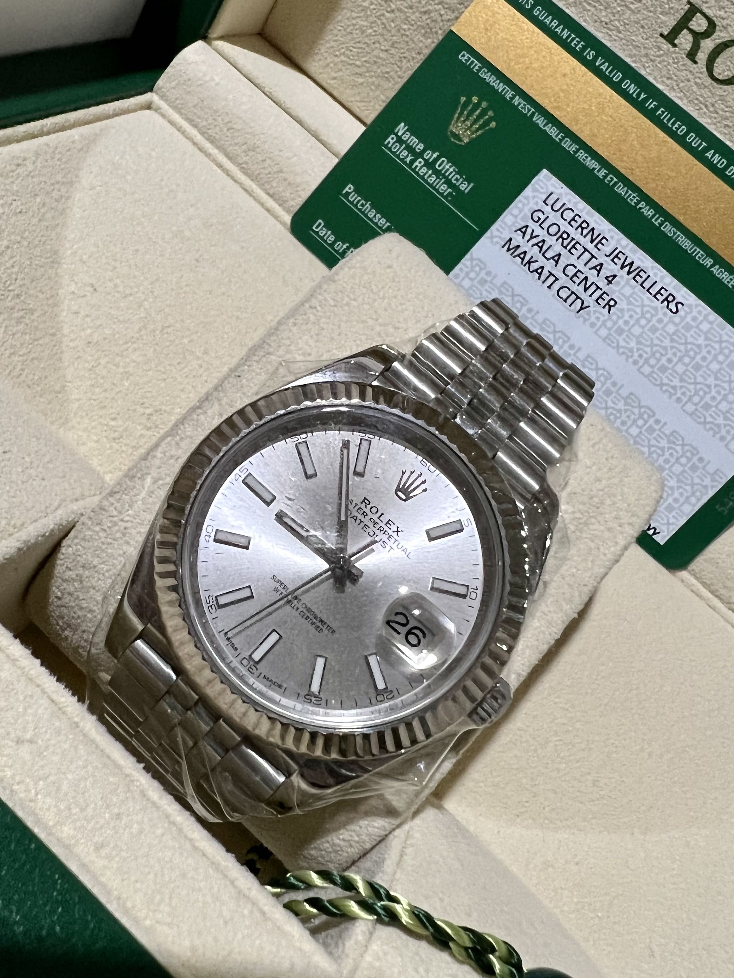 LNIB 99 Rolex Datejust 41 Jubilee in Silver 126334 Local AD