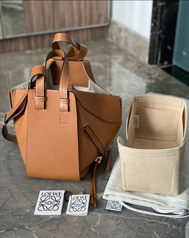 Loewe Hammock Small in Light Caramel GHW 28x14x24cm with dustbag bag organizer tag booklet