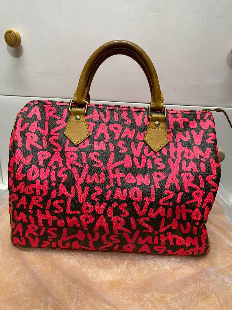 LV Speedy 30 graffiti red, Luxury, Bags & Wallets on Carousell