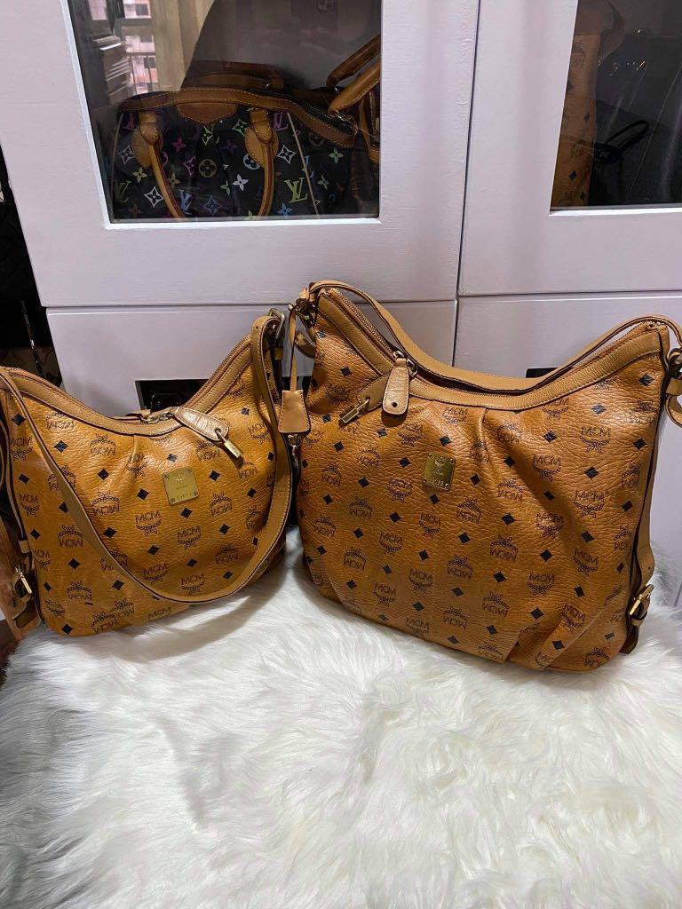 Authentic MCM Cognac Visetos Speedy 25 Handbag, Women's Fashion, Bags &  Wallets, Purses & Pouches on Carousell