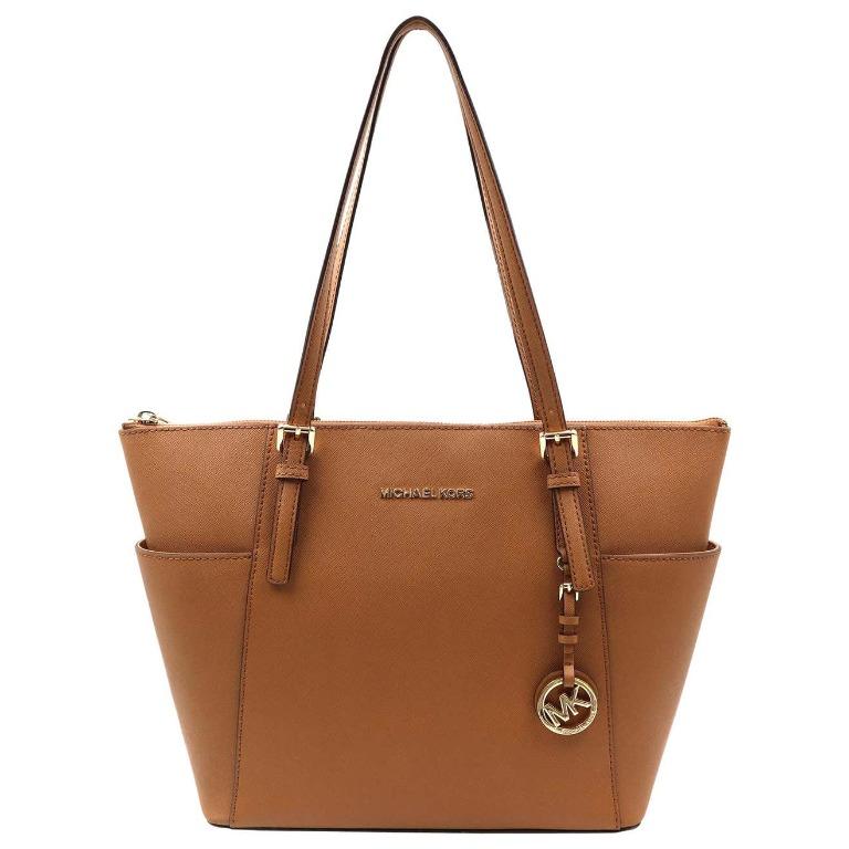 Michael Kors Jet Set Travel Medium Saffiano Leather Top-Zip Tote, Women's  Fashion, Bags & Wallets, Tote Bags on Carousell