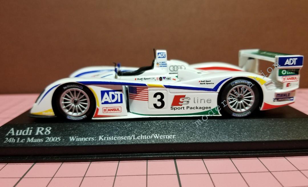 ▫1:43 Audi R8 24hrs Le Mans 2005 #3 - Winner (White) Minichamps 1