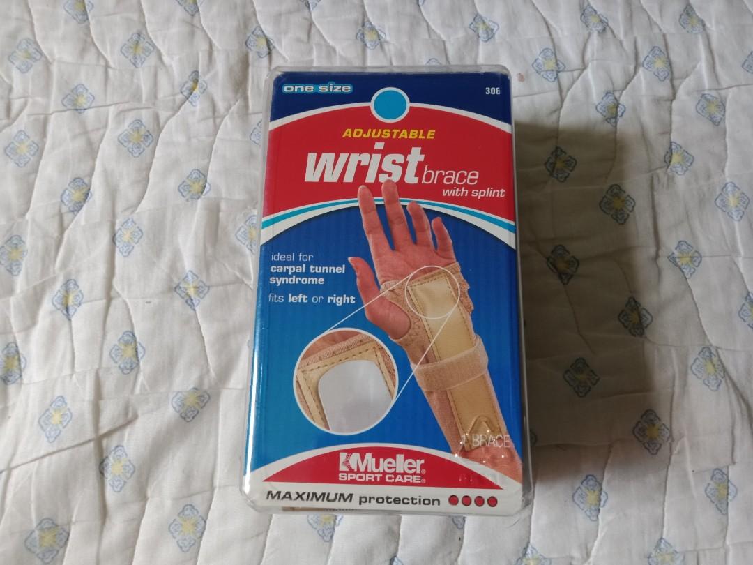 Mueller Wrist brace with splint adjustable, Health & Nutrition, Braces ...