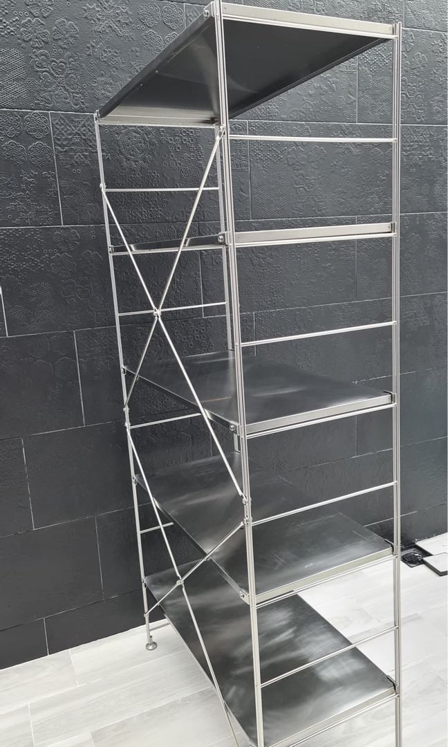 Muji Stainless Steel Unit Shelf Set, Furniture & Home Living, Bathroom