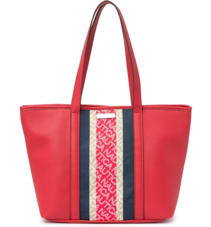NAUTICA Shoreline Tote Bag RED or BLUE