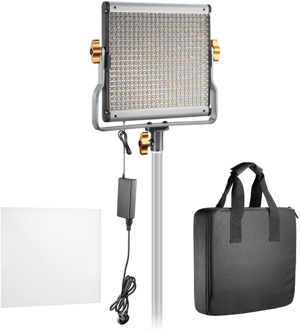 Neewer 2 Packs Dimmable Bi-Color 480 LED Video Light and Stand Lighting Kit  Includes: 3200~5600K CRI 96+ LED Panel with U Bracket, 75 inches Light