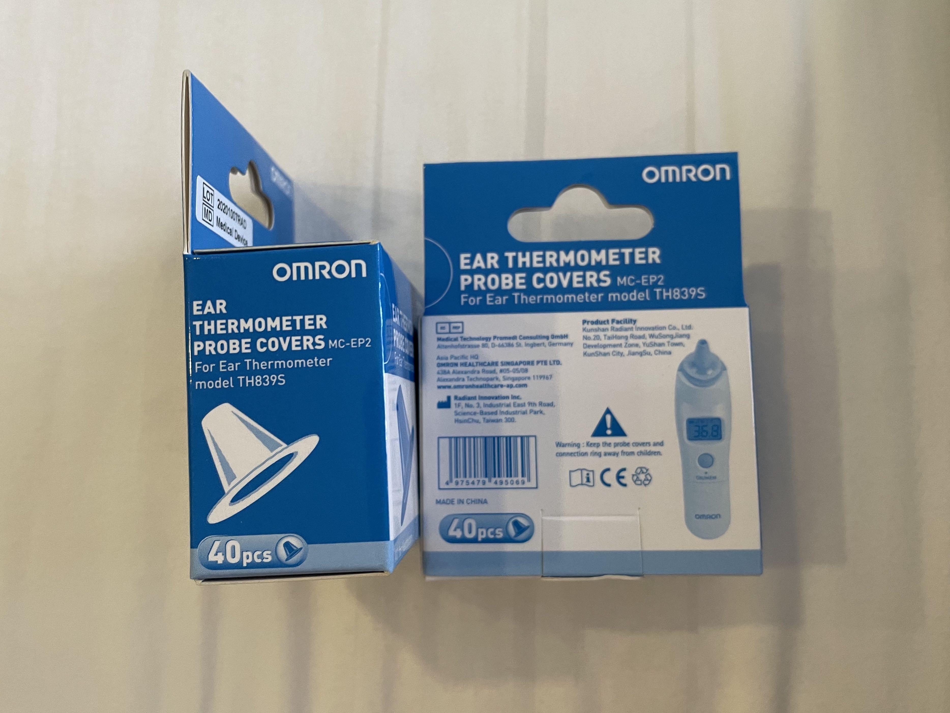 OMRON Ear Thermometer Probe Cover MCEP2 (2 x 40 pcs), Health