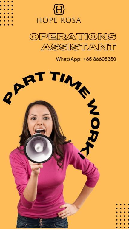 Operations Assistant Part Time Job Paid Internship Jobs Internships Others On Carousell