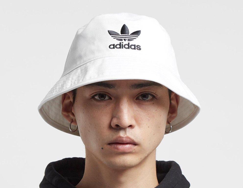 adidas Trefoil Logo Bucket Hat - White