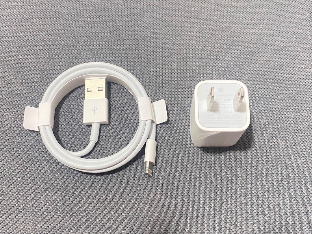 Original Apple iPhone Charger 5 watts adapter and lightning cable, Mobile  Phones & Gadgets, Mobile & Gadget Accessories, Chargers & Cables on  Carousell