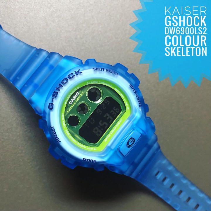 Original Casio G-Shock DW-6900LS-1 Skeleton Blue (New In Box 