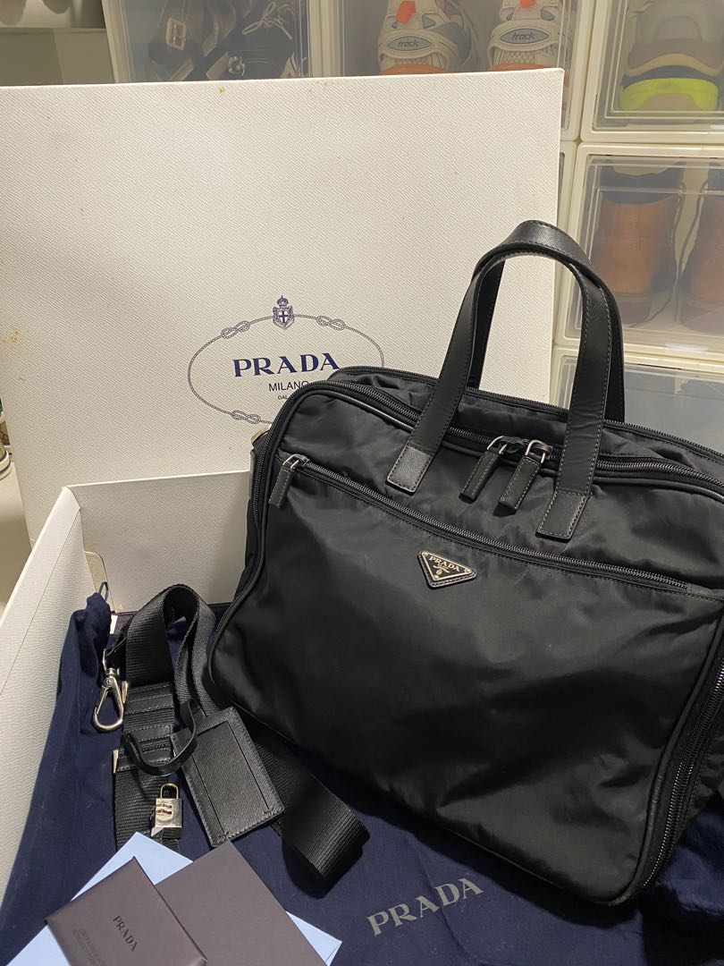 Prada laptop Bag, Men's Fashion, Bags, Sling Bags on Carousell