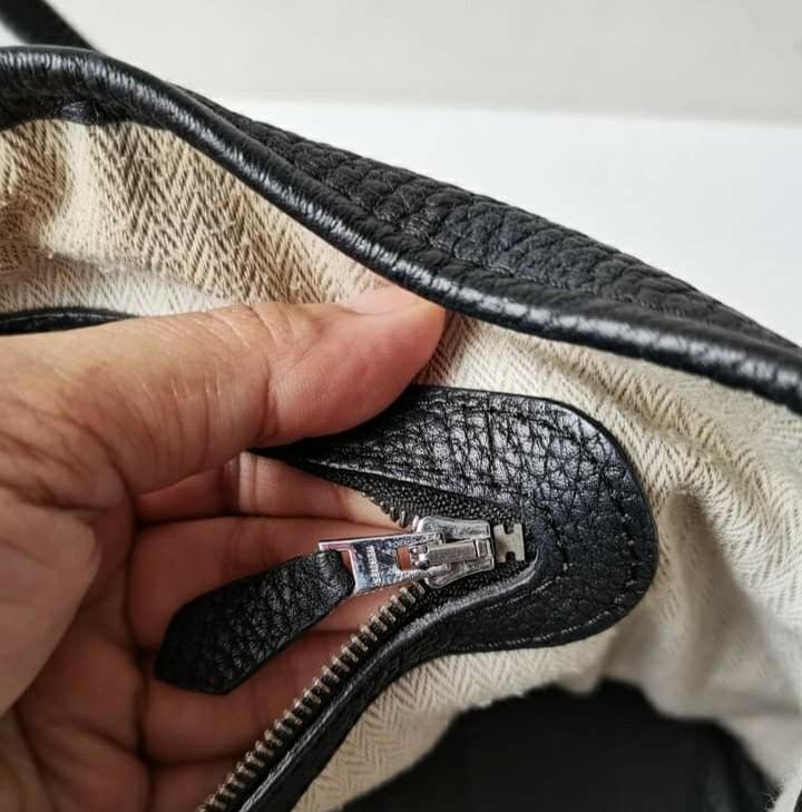 Preloved HERMES GARDEN PARTY BLACK MEDIUM BAG, Riri zipper, Luxury