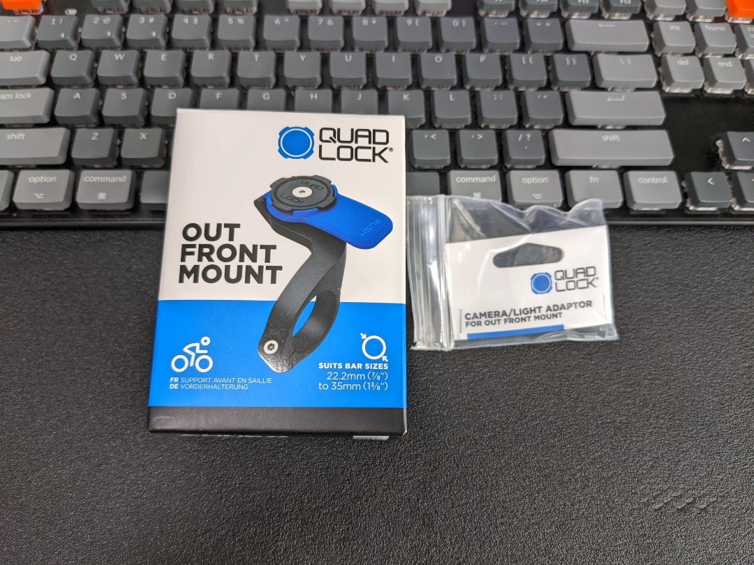 Quad Lock Out Front Mount + Camera/Light Adapter (free shipping