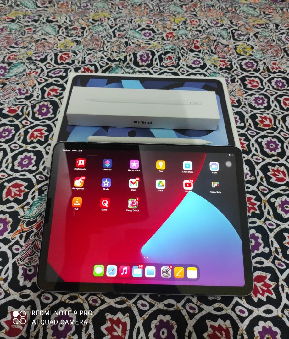 Rarely used Ipad Air 4th Generation 64GB MY SET with Apple Pencil 2nd