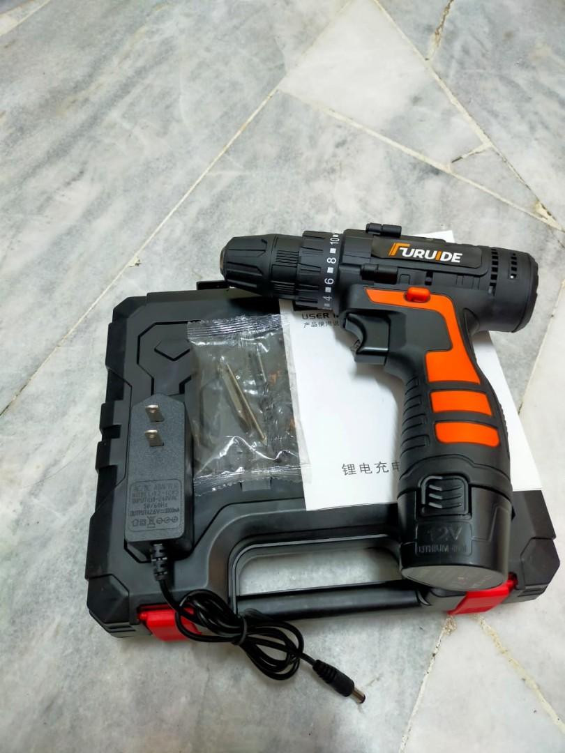 READY STOCK Original HABO Furuide 12V Cordless Drill HABO Screwdriver