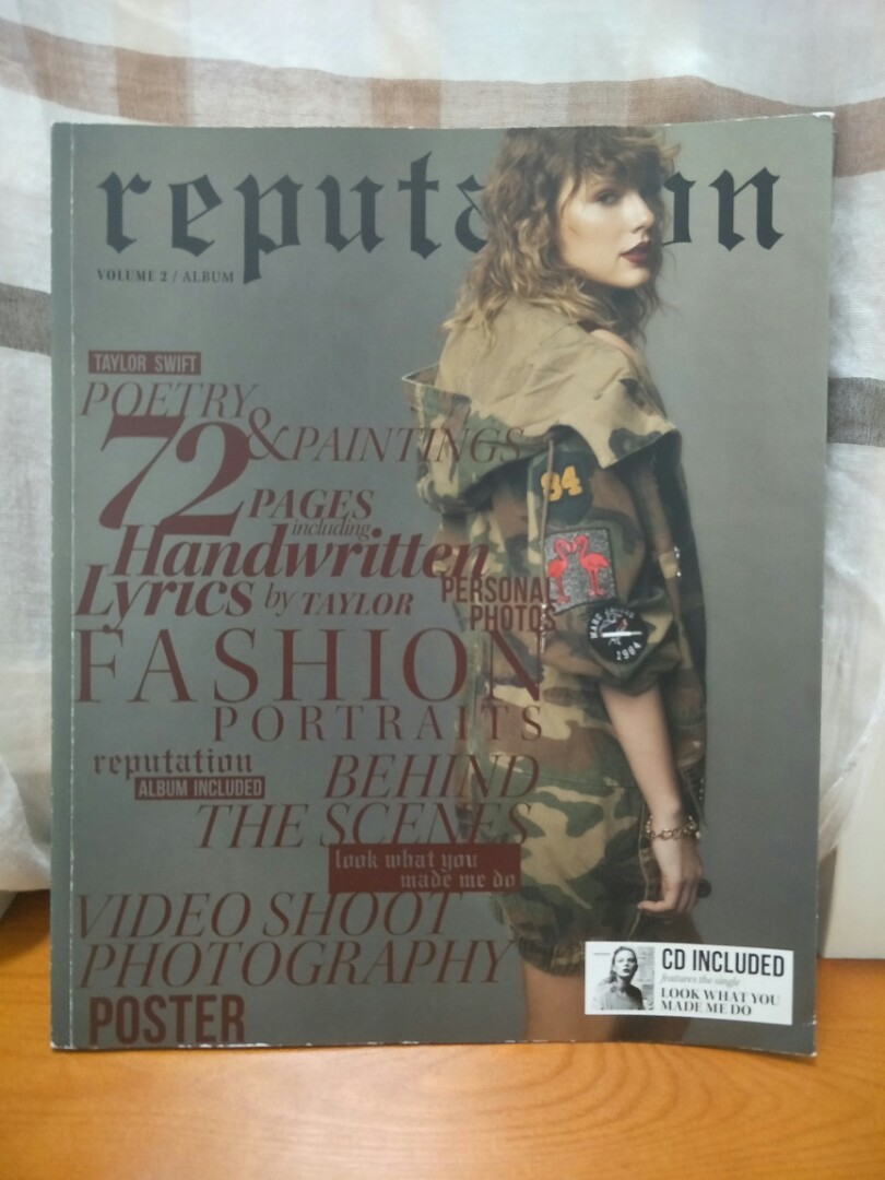 【現貨】Taylor Swift 泰勒絲 舉世盛名 reputation 進口迷彩盤Vol.2 雜誌 /不含CD、海報