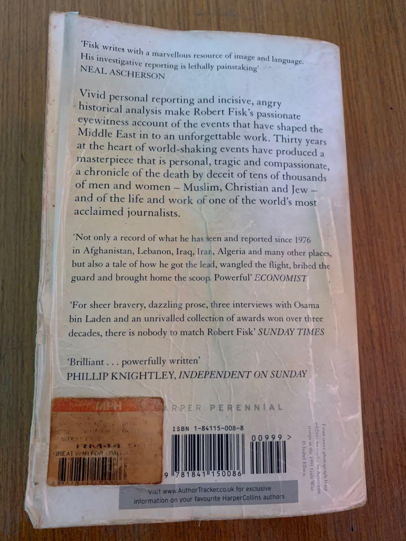 the great war for civilisation by robert fisk, Hobbies & Toys, Books & Magazines, Storybooks on