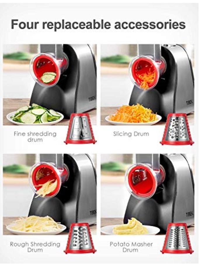 Electric Cheese Grater Shredder, Electric Salad Maker for Home Kitchen Use,  One-Touch Easy Control, Electric Grater for Vegetables, Cheeses and Nuts