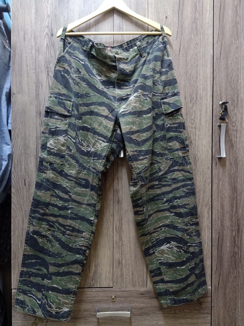 Tiger stripe cargo army pants, Men's 