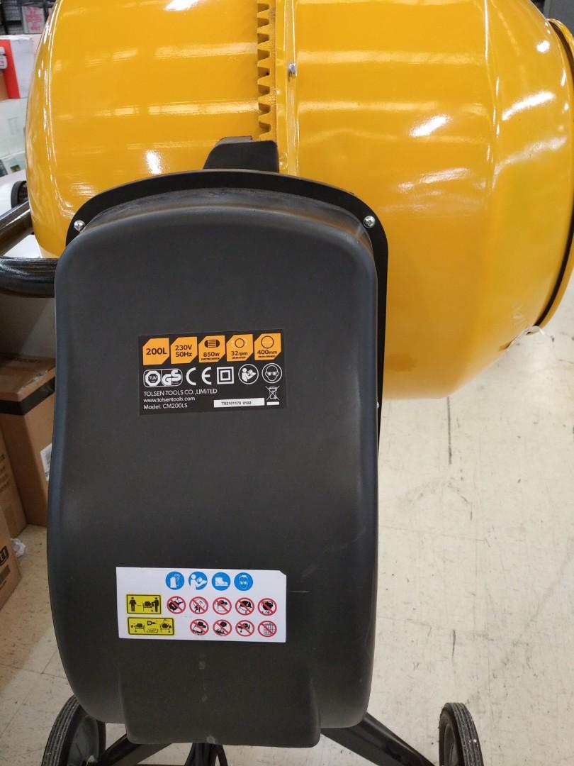 Tolsen Electric Concrete Mixer CM200LS (asis), Commercial & Industrial