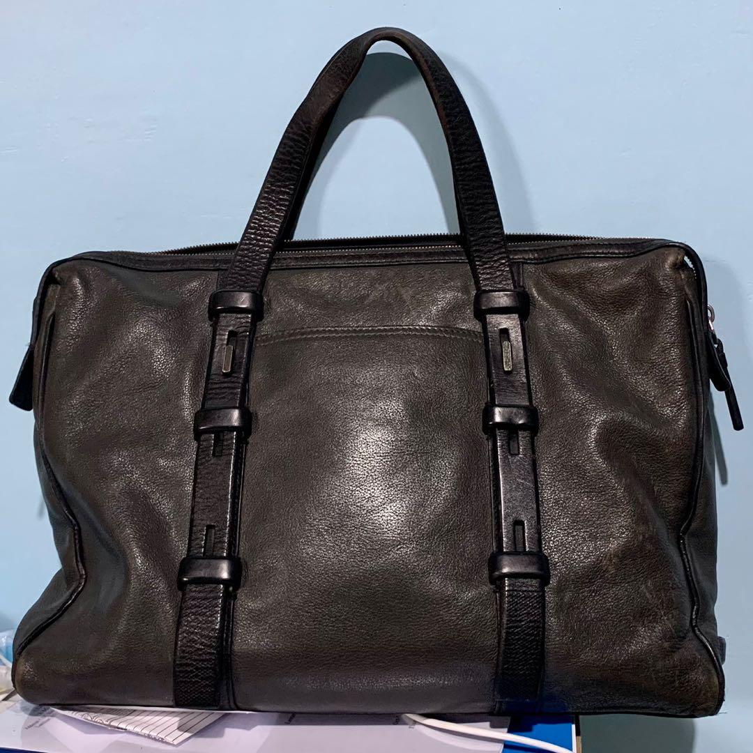 Tumi Harrison Leather Briefcase, Men's Fashion, Bags, Briefcases on