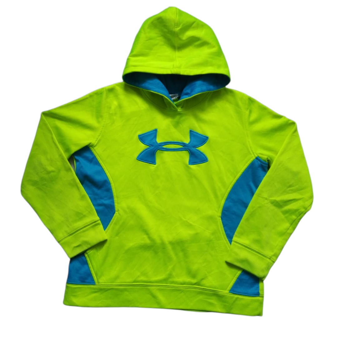 Under armour neon green hoodie hotsell