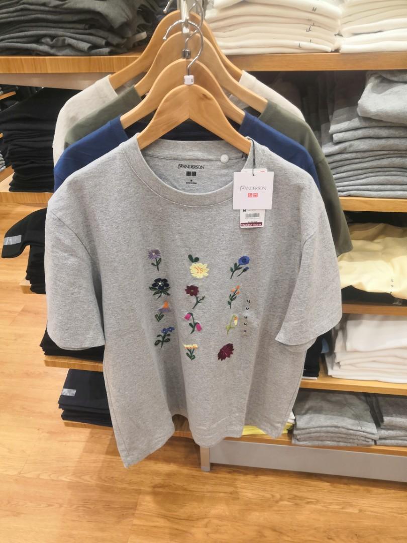 Uniqlo X JW Anderson Flower Embroidery Crew Neck Short Sleeve TShirt