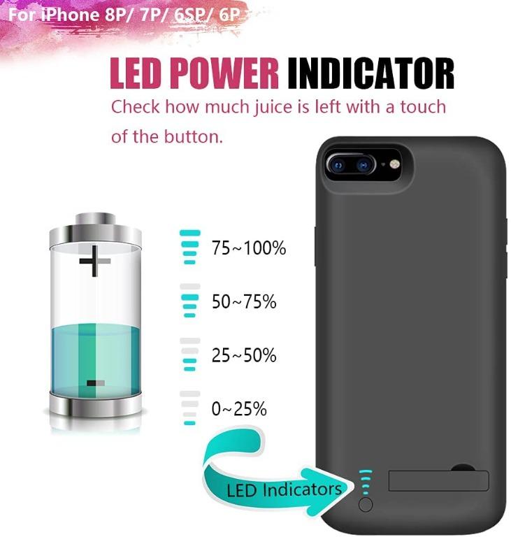 [Upgraded] RUNSY Battery Case for iPhone 8 Plus / 7 Plus / 6S Plus / 6