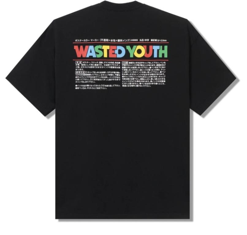 Verdy WASTED YOUTH X POSCA BLACK T-SHIRT 短袖XL 現貨, 他的時尚