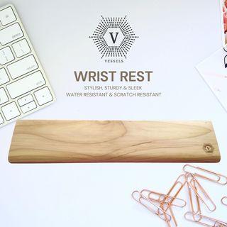 Vessels 100% Solid Pine Wood Mechanical Keyboard Wrist Rest Ergonomic Wrist Pad Keyboard Pad Palm