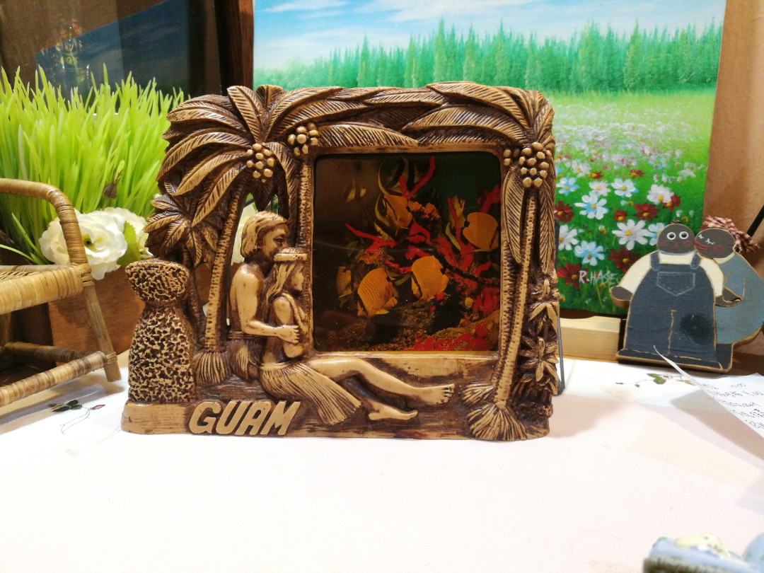 Vintage Guam ceramic frame for decor, Furniture & Home Living, Home