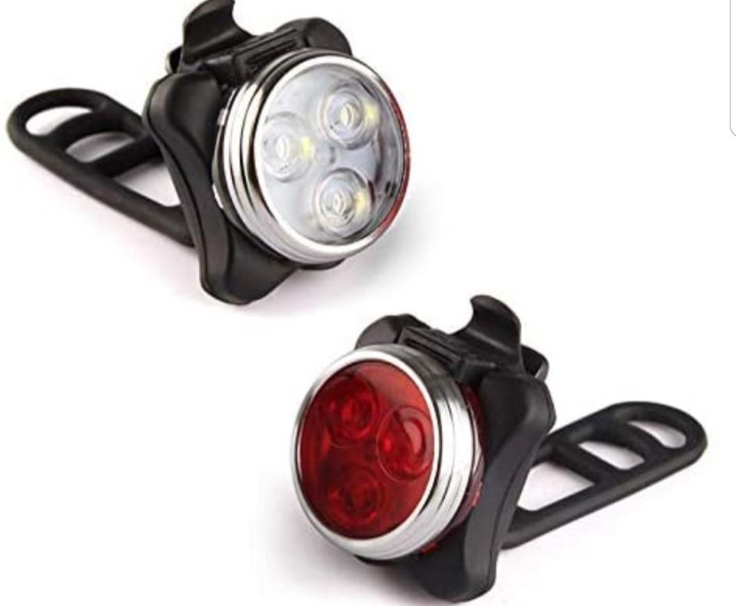 Vont Pyro Bike Light Set USB Rechargeable Super Bright Bicycle Light Bike Lights Front and Back Bike Headlight 2X Longer Battery Life Waterproof 4 Modes Sports Equipment PMDs E Scooters E Bikes E Scoo...