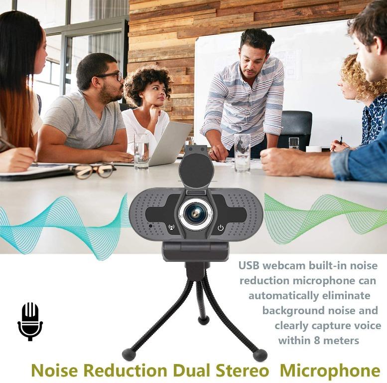 Webcam with Microphone, HD Webcam Privacy Cover, Webcam Mic for Desktop ...