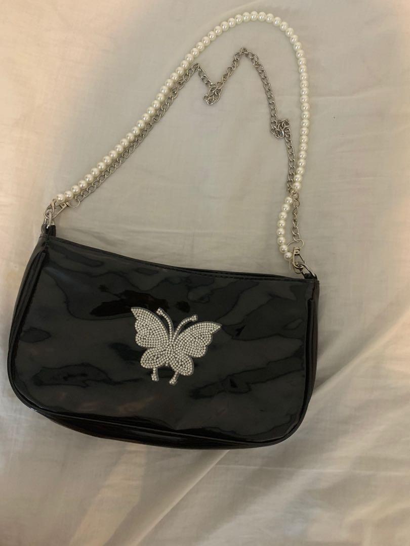 Y2K Rhinestone Butterfly Bag