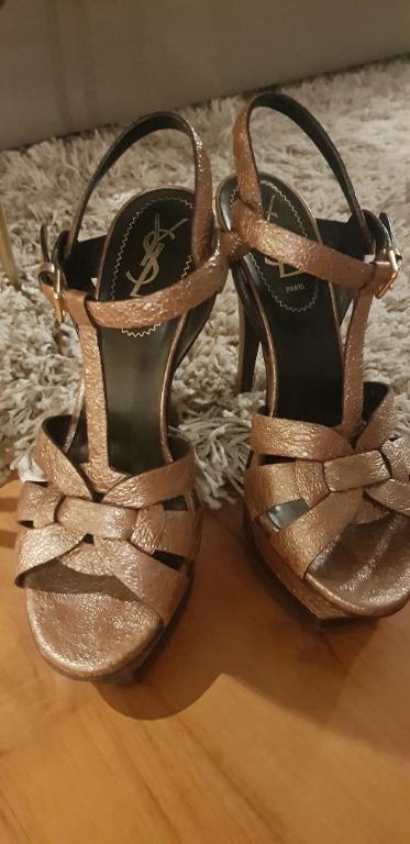 Gold color heels on sale