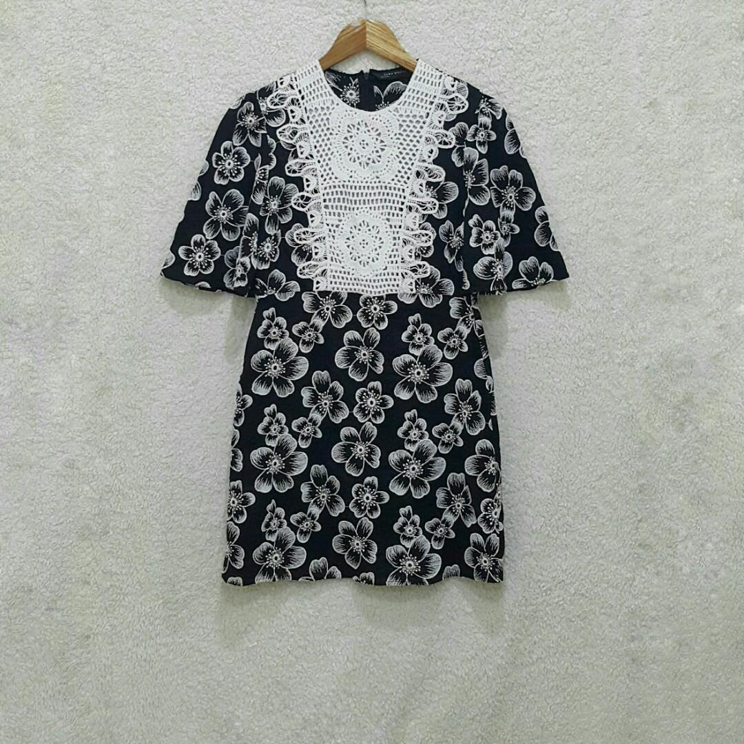Zara Black Embroidered Dress, Women's Fashion, Dresses & Sets, Dresses on  Carousell