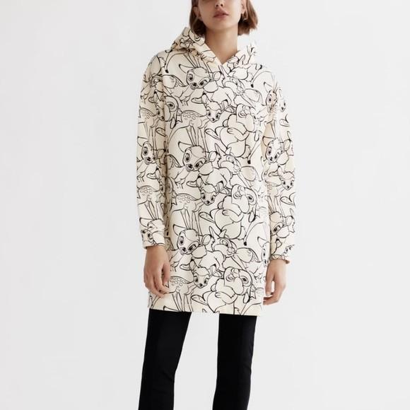 Zara Disney Bambi sweater Hoodie dress