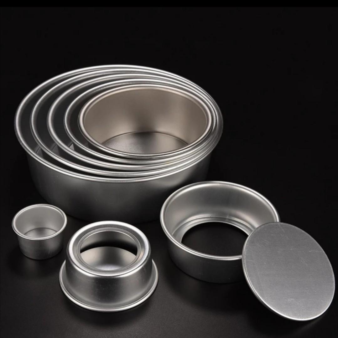 2/4/5/6/7/8/9/10 Cake Baking Mould Aluminum Alloy Round Pans Bakewares DIY`Tools 