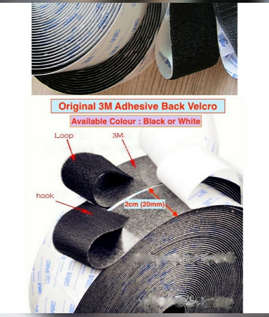 💯 Authentic 3M Adhesive Velcro Tape Roll. High Grade Injection