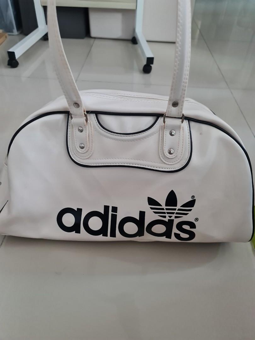 Adidas beach bag shoulder bag white Women s Fashion Bags