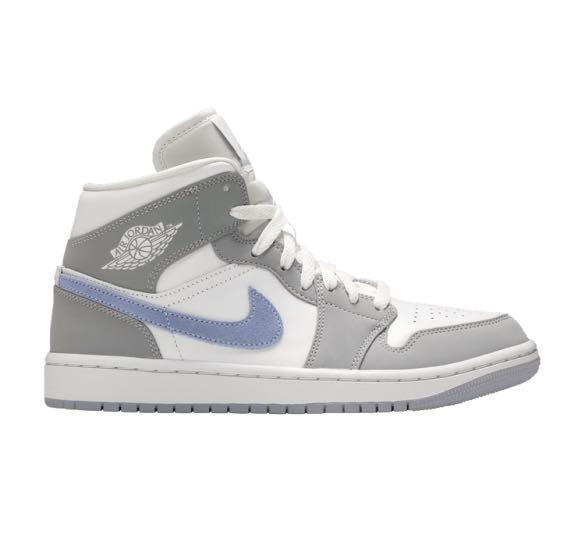 Air Jordan 1 Mid 'Wolf Grey Aluminium', Women's Fashion, Footwear, Sneakers  on Carousell