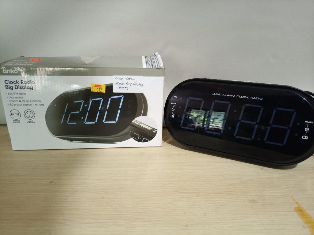 ANKO CLOCK RADIO BIG DISPLAY!, Furniture & Home Living, Home Decor