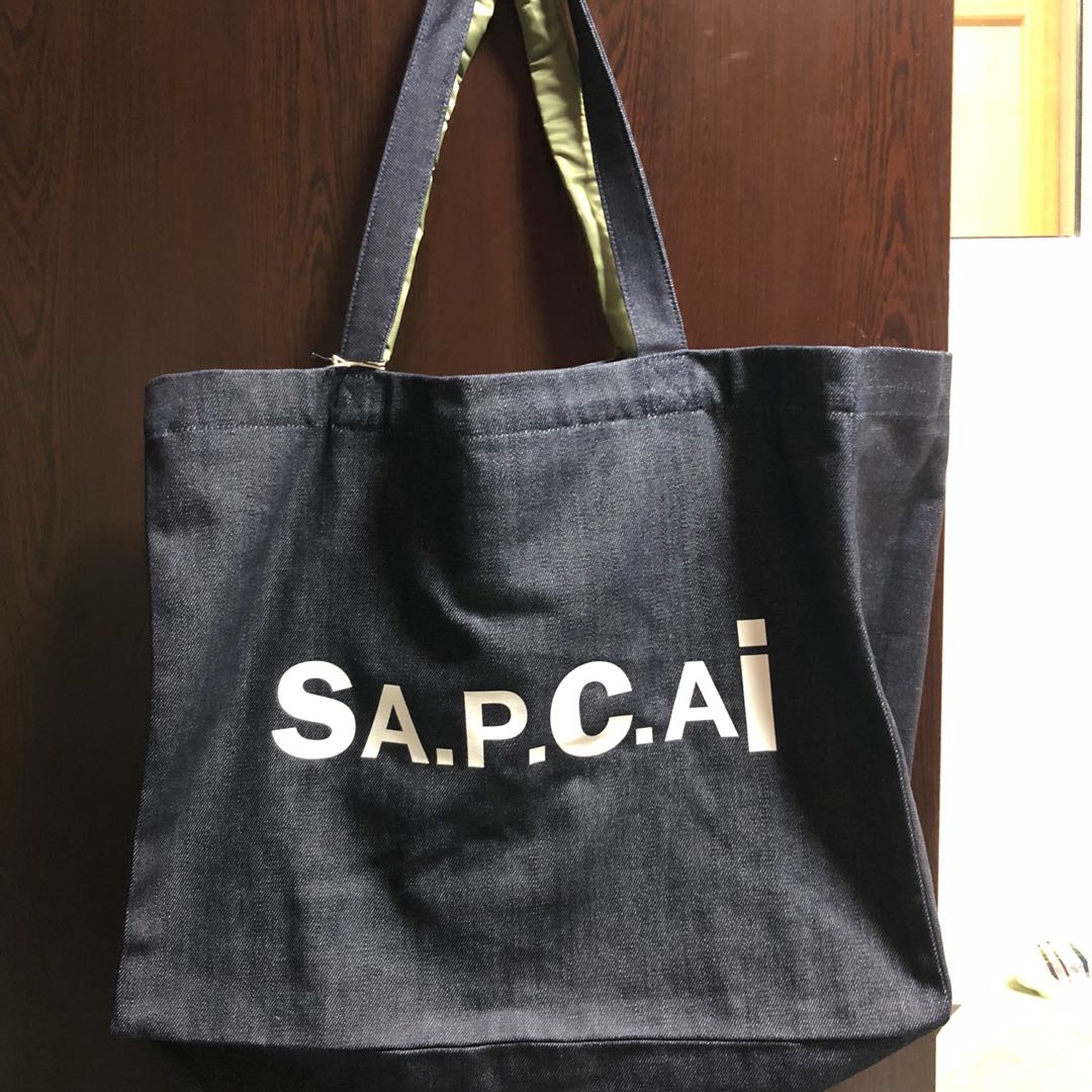 APC x Sacai reversible tote bag 雙面手提袋, 女裝, 手袋及銀包, Tote 