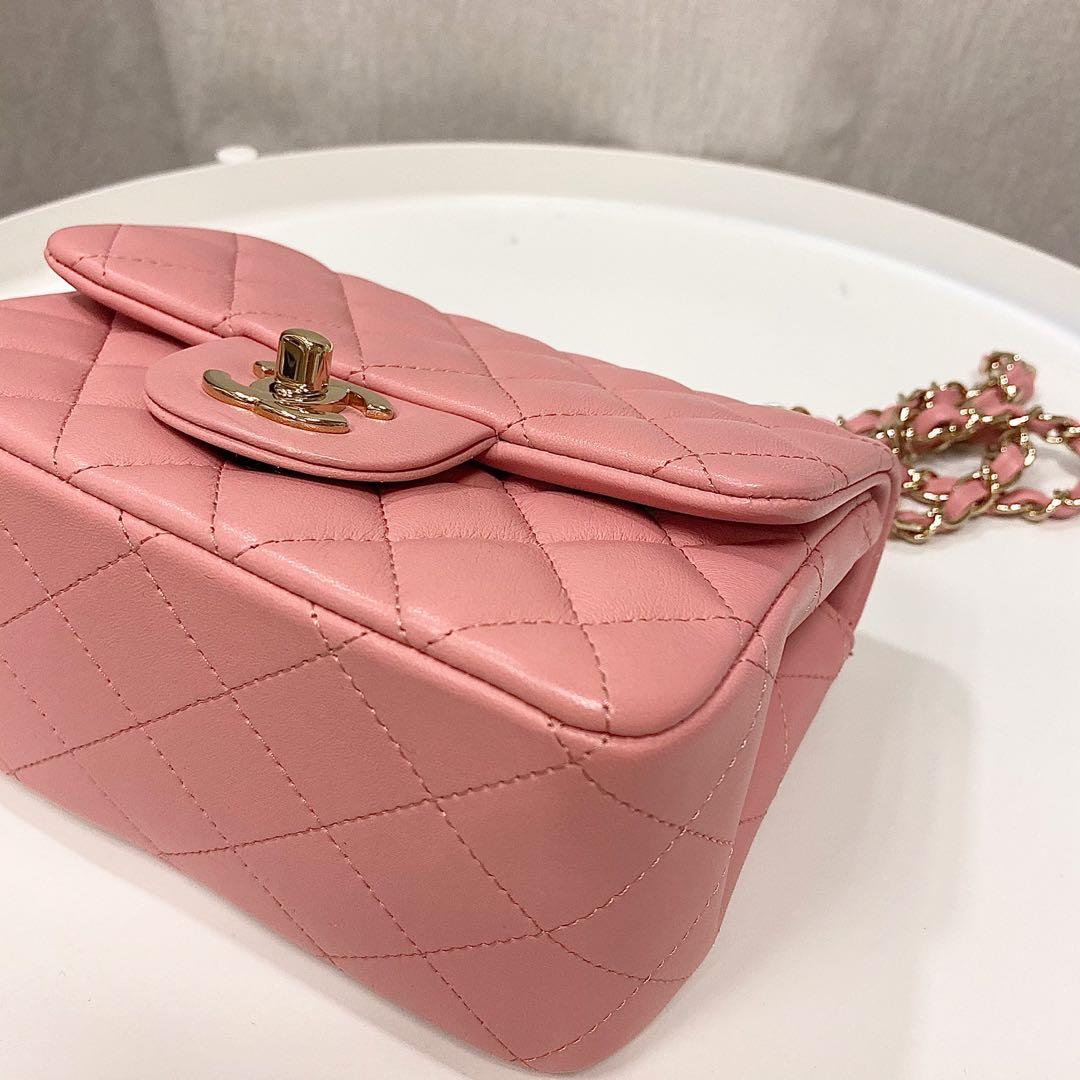 Chanel 22P Sakura pink calfskin woc gold hardware